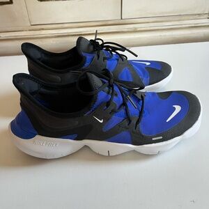Men’s 2019 Nike Free RN 5.0 Racer Blue/Black/White tennis shoes trainers size 8